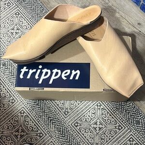 Trippen Cream Mules Brand New